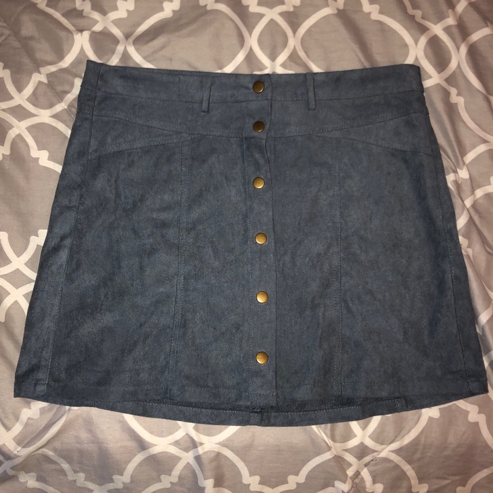 Gray Button Up Skirt